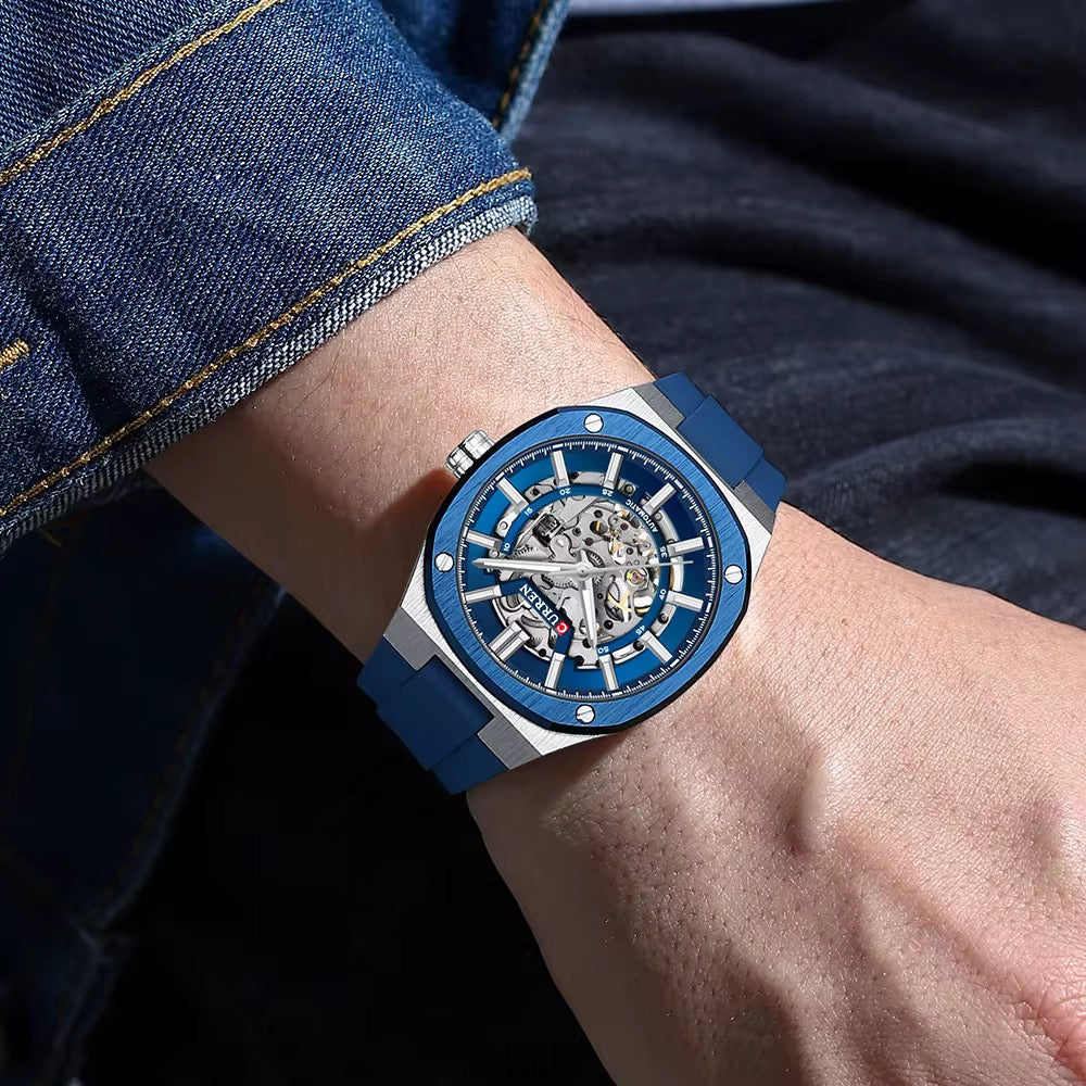 Reloj Curren 8485 plata azul