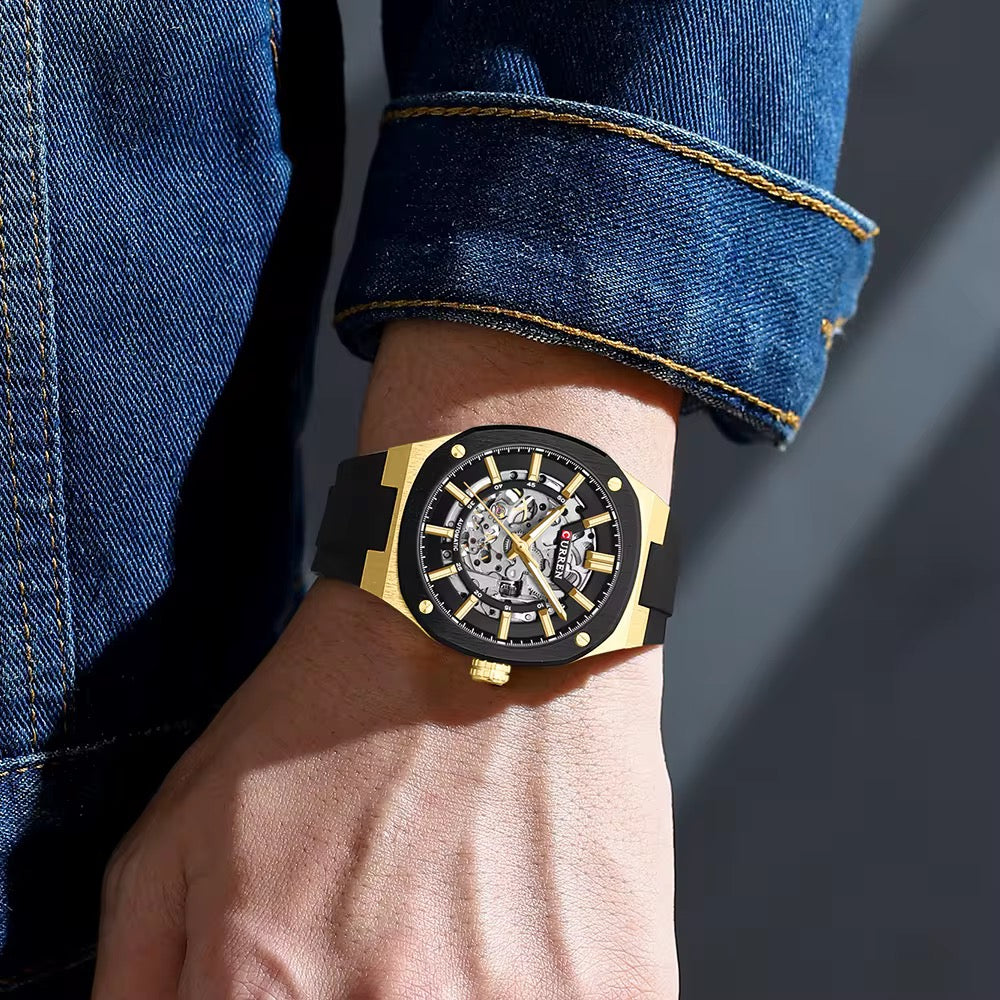 Reloj Curren 8485 dorado negro