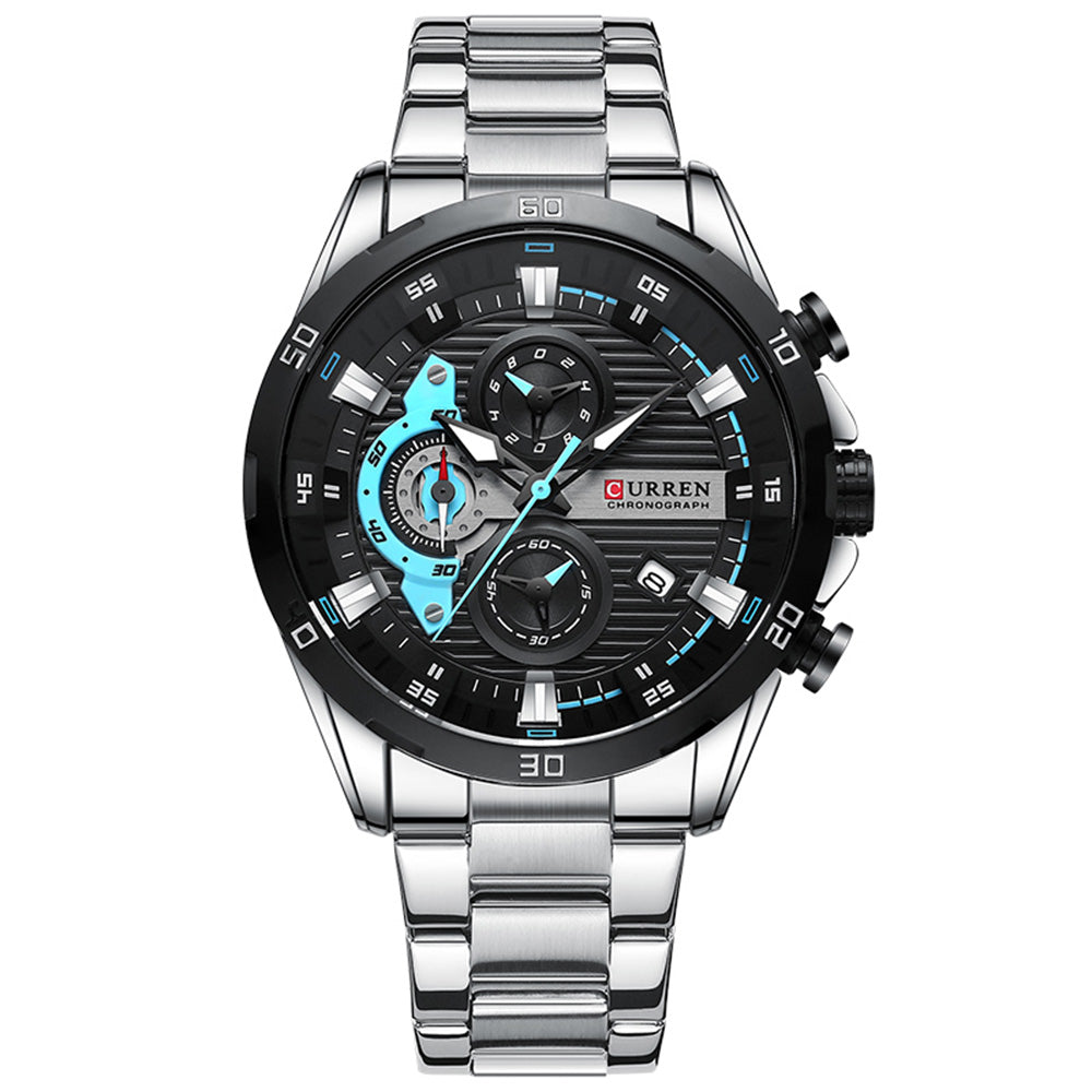 Curren 8402 plateado detalle