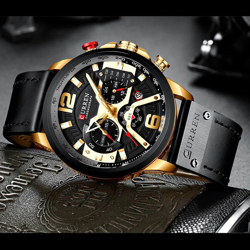 Curren 8329 negro-dorado