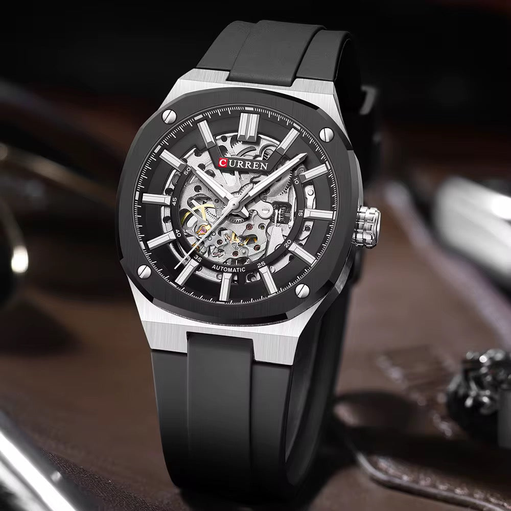 Reloj Curren 8485 plata negro