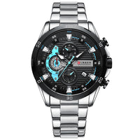 Curren 8402 plateado detalle