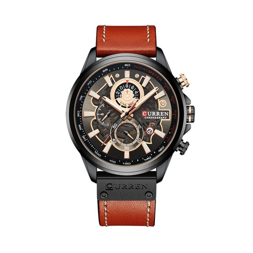 Reloj Curren 8380 cafe-claro detalle