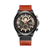 Reloj Curren 8380 cafe-claro detalle