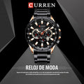 Curren 8363 negro con tarjeta de garantía