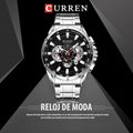 Infografia ficha tecnica Curren 8363 Cronógrafo + Tarjeta de Garantía