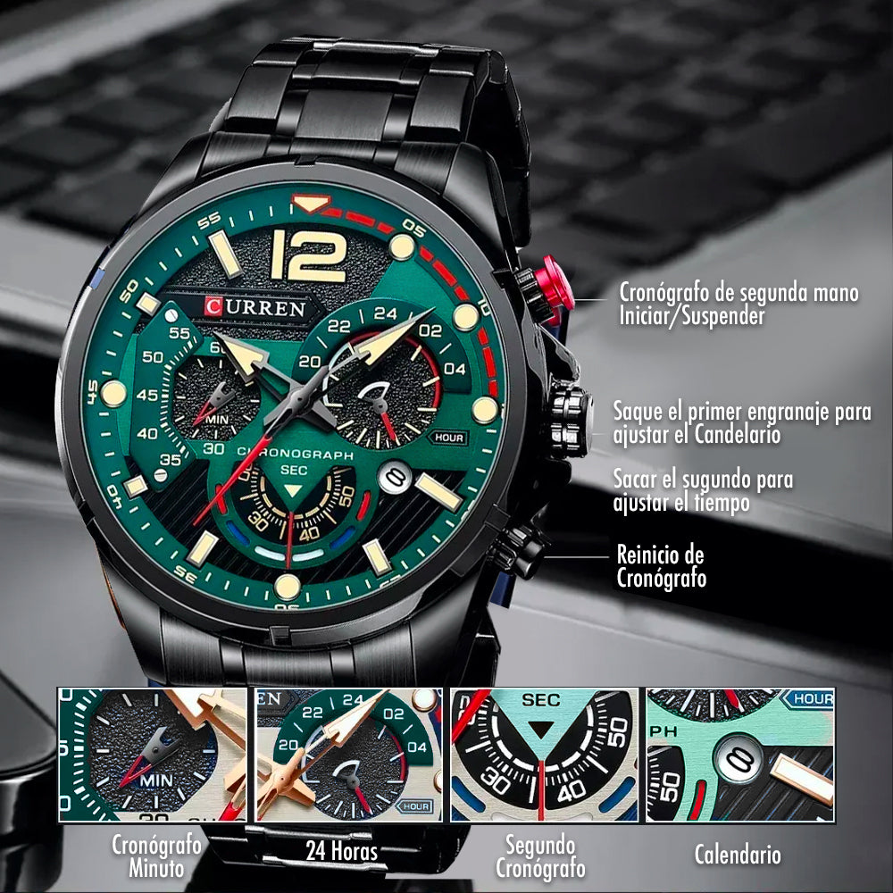Curren 8395 negro-verde