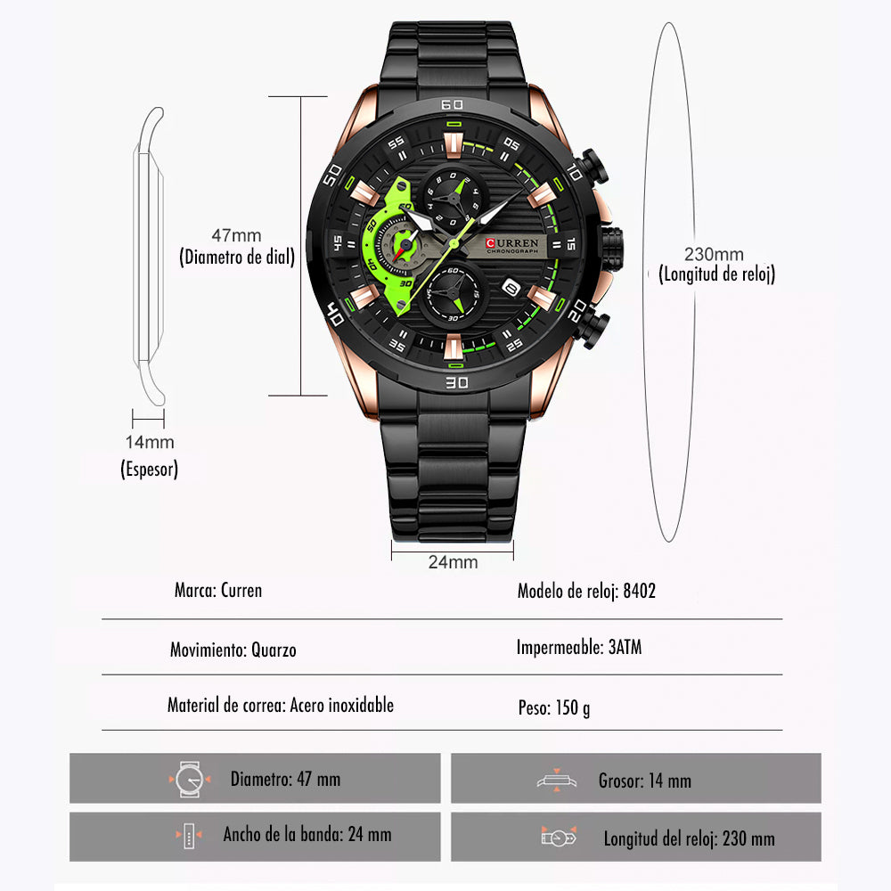 Curren 8402 negro