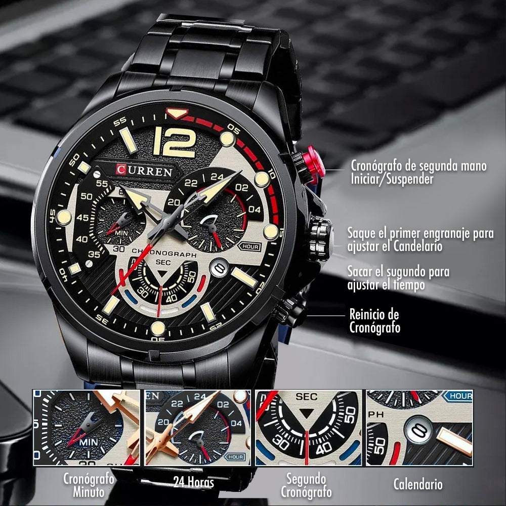 Curren 8395 negro-negro