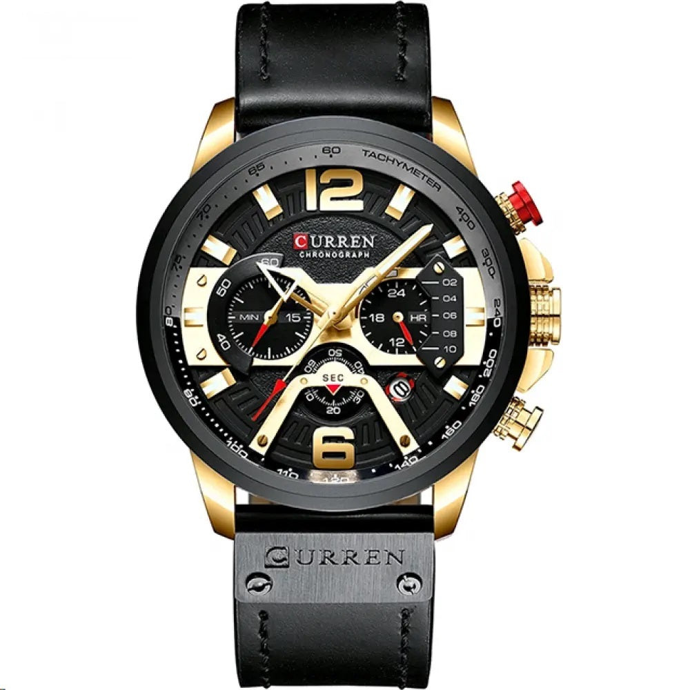 Curren 8329 negro-dorado detalle